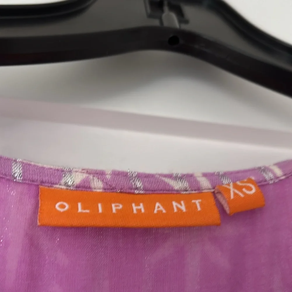 Oliphant Purple Maxi Dress with Silver Star Pattern